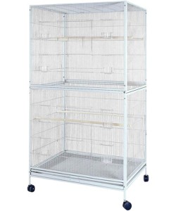 Parrot-Supplies Virginia Premium Extra Large Flight Cage / Indoor Aviary - White